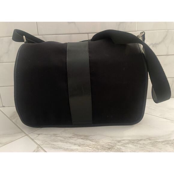 Coach Original Messenger Bag Blk Canvas Leather - Picture 1 of 14